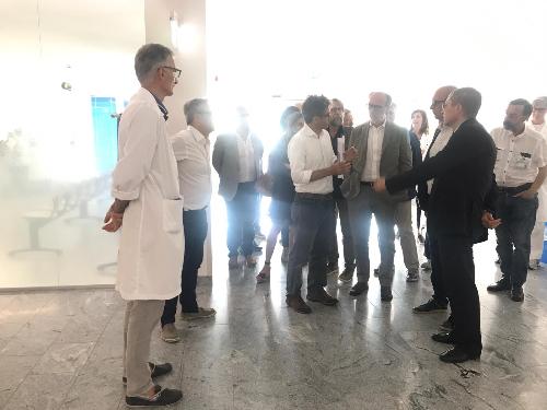 il vicepresidente della Regione Riccardo Riccardi visita, a Pordenone, l'area di via Montereale dove sorgerà la nuova struttura ospedaliera e la cittadella della salute, per poi incontrare i vertici della direzione generale e i rappresentanti del personale medico e dei gruppi di volontariato
